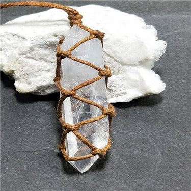 Natural White Quartz Crystal Pendant-Your Soul Place